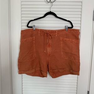 Sundance Women's Rust Linen & Cotton Shorts XXL​​